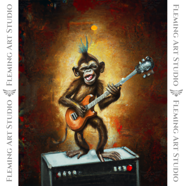 The Guitarist no.1 by Laurence Fleming Art Studio