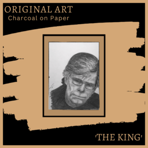 The King - Original Charcoal Art by Laurence Fleming of Fleming Art Studio