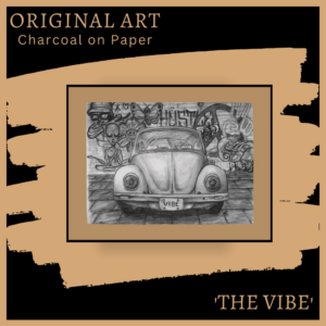 The Vibe - Original Charcoal Art by Laurence Fleming of Fleming Art Studio